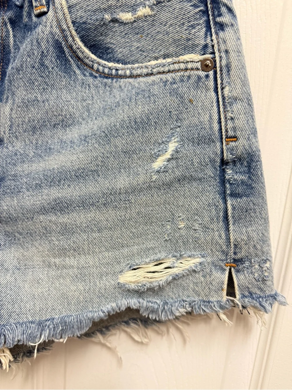 Agolde Denim Cut Off Shorts